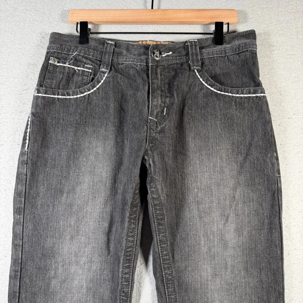 Vintage Southpole‎ Premium Men's Dark Wash Embroidered Jeans Size 34 Relaxed Fit